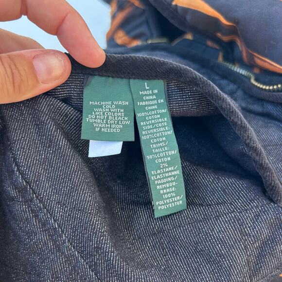 Vintage Ralph Lauren Reversible Denim Jean Equestrian Bridle Vest Large Horse - Picture 11 of 14